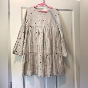 Mini Boden polka dotted grey dress